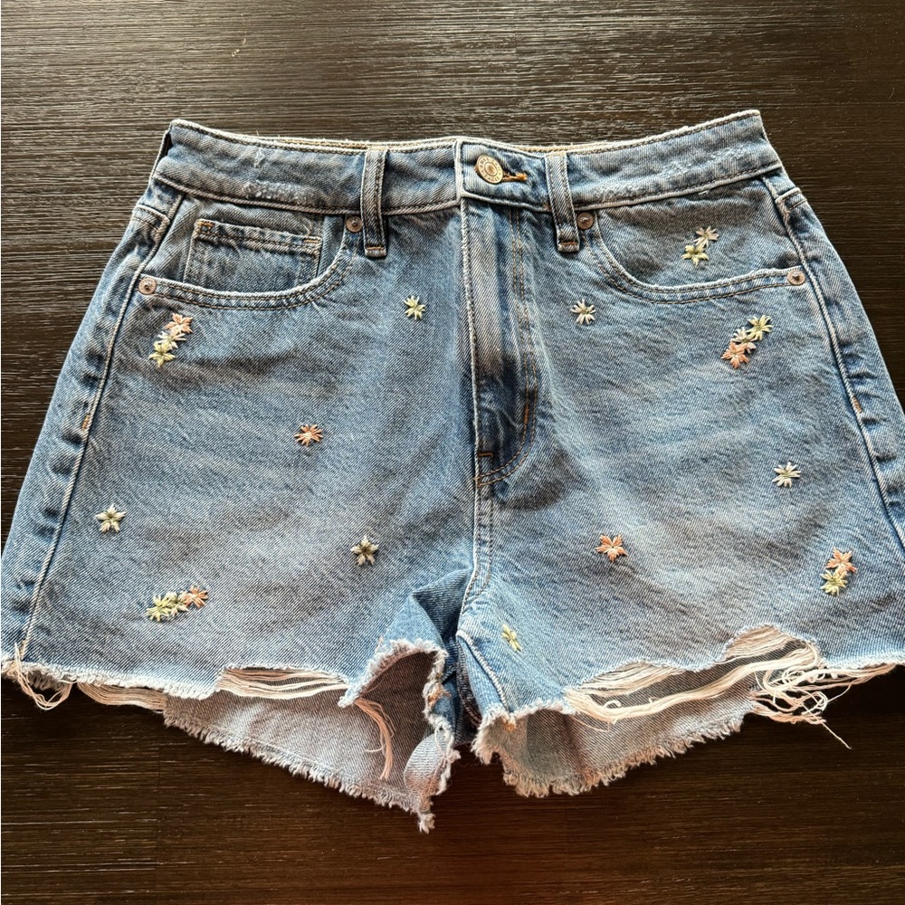 Light Wash Jean Shorts
